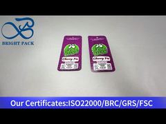 purple small plastic composite bag for cherry pie