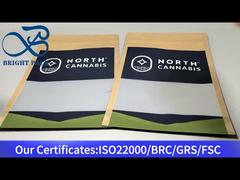 كيس زيبلوك أزرق اللون مع نافذة شفافة للقنب