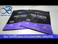 حقيبة الوقوف المركبة من رقائق الألومنيوم السوداء