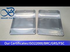 أكياس بسحاب بيضاء صغيرة مقاومة للأطفال مع نافذة شفافة