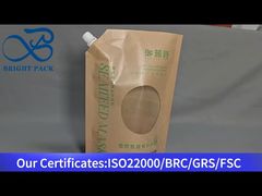 كيس كيس سائل من ورق الكرافت مع صنبور ونافذة شفافة