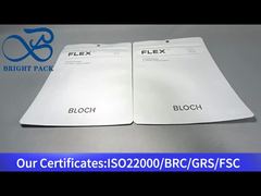 حقيبة مركبة بيضاء كبيرة من ورق الألومنيوم مع نافذة شفافة للحذاء