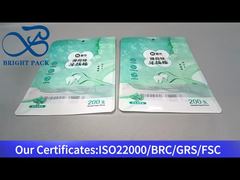 كيس بلاستيكي أخضر بسحاب مع نافذة شفافة لعيدان تنظيف الأسنان بالخيط