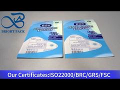 كيس بلاستيكي أزرق مع نافذة واضحة لخيوط الأسنان