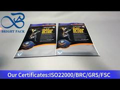 كيس قائم من رقائق الألومنيوم الأسود مع نافذة شفافة