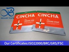 حقيبة بلاستيكية برتقالية مع نافذة واضحة لحزام الأمتعة