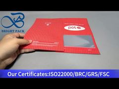 حقيبة قنب حمراء مخصصة مع نافذة شفافة