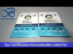 كيس بلاستيكي أزرق بسحاب لإغلاق طعام الكلاب 170 جرام