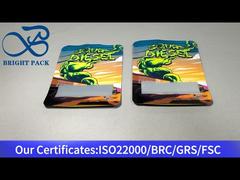 كيس زيبور مركب من ورق الألومنيوم برتقالية مع نافذة شفافة