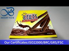 كيس زيبلوك بلاستيكي من الألومنيوم الأصفر للشوكولاتة