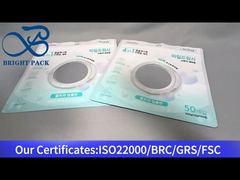 كيس تغليف أبيض مقاوم للأطفال مع نافذة شفافة لكبسولات الغسيل