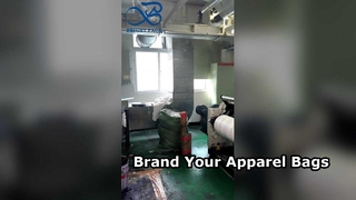 حقيبة الملابس المطبوعة المخصصة حقيبة تخزين الملابس بشعار العلامة التجارية نافذة واضحة