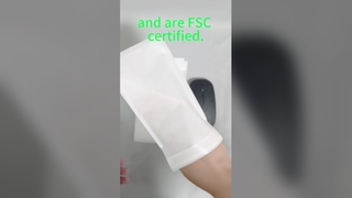 أكياس الورق الزجاجية القابلة للتحلل البيولوجي المعتمدة من قبل FSC مع ختم ملصق ذاتي للملابس والجوارب