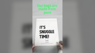 حقيبة إرسال الملابس الورقية النقية 40 جم من الزجاج مع شريط لاصق ذاتي الختم وعبوة قابلة لإعادة التدوير بالكامل