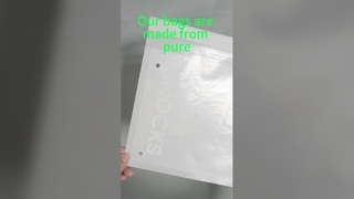 أكياس ورق شمع زجاجي صديقة للبيئة مطبوعة حسب الطلب مع شريط لاصق ذاتي الختم لتغليف القمصان