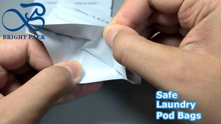 أكياس بيضاء صغيرة مقاومة للأطفال لمنظفات كبسولة الغسيل