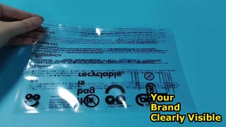 أكياس بلاستيكية شفافة مطبوعة مخصصة لتوريد التجزئة بالجملة