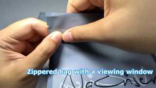 حقيبة بسحاب مع نافذة عرض