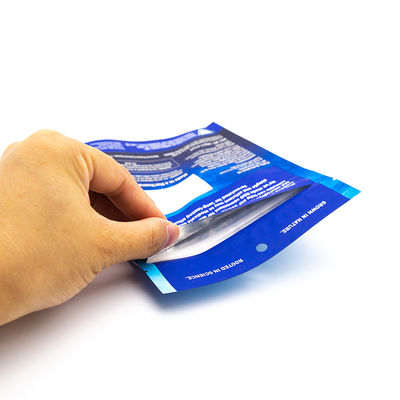 حقيبة تعبئة مضادة للطفل من ثلاثة جوانب مع سحب زجاجي مصنع مخصص Vmopp+Pet+Pe كيس بلاستيكي مركب