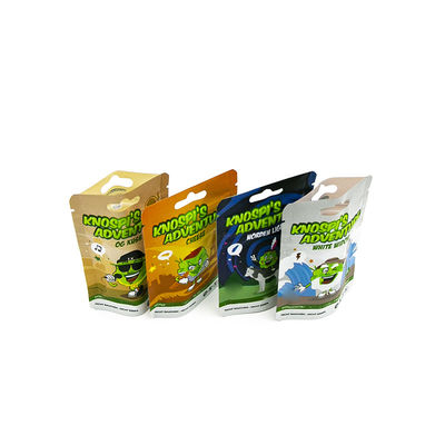 ورق الألومنيوم Doypack طباعة ملونة مخصصة قابلة لإعادة إغلاق وقوف ضد الرائحة سحاب Mylar تغليف كيس