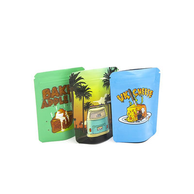 طباعة مخصصة قابلة لإعادة إغلاق مقاومة للأطفال ضد الرائحة 1 غرام 3.5 غرام 7 غرام 14 غرام 28 غرام 1 أوقية كيس مايلار