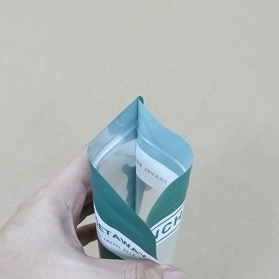 طباعة مخصصة ذاتية الختم الجانبي غوسيت كيس أسفل مسطح مع سحاب للفاصوليا، مصل اللبن، حليب مسحوق الغذاء كيس مايلر