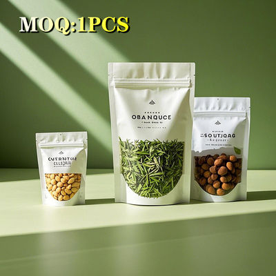 طباعة مخصصة إيكو قابلة للتحلل البيولوجي مقاومة للرطوبة كيس ورق الكرافت ورق قابلة لإعادة الاستخدام الشاي القهوة