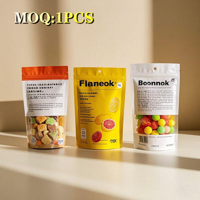 أكياس التعبئة الغذائية الزيبلوك للكعك وجبات خفيفة القهوة شعار مخصص مطبوع زيبلوك غومي زيبلوك أكياس بلاستيكية إعادة تدوير