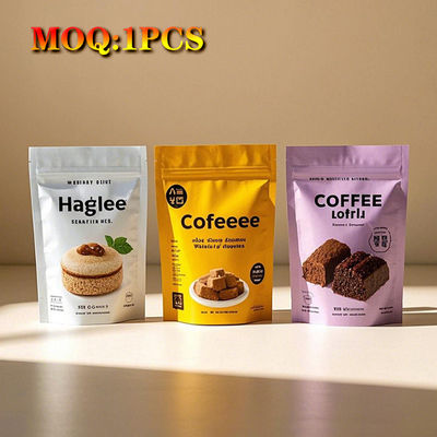 شعار مخصص واضح / شفاف / متبلط / متجمد الختم الذاتي القابل للاستمرار سحب زيب قفل أكياس بلاستيكية الغذاء