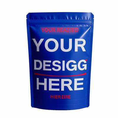 أكياس مايلار مخصصة 3.5 غرام - أكياس قابلة لإعادة إغلاق من ورق الألومنيوم وقوفها مع الزيبلوك لتغليف الكوكيز ضد الرائحة والطفل