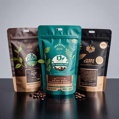 أكياس بلاستيكية قابلة للتخصيص وقائمة قابلة لإعادة الإغلاق لتغليف الأغذية مع قفل زيب وطباعة الشعار