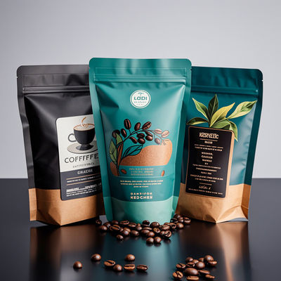 البيع بالجملة الشعار المخصص أكياس مايلر - أكياس زيبلوك من ورق الألومنيوم المقاومة للرائحة لتغليف الطعام والقهوة