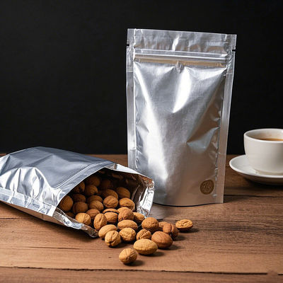 Airtight & Reusable Aluminum Foil Pouches with Zipper Lock for Coffee, Snacks, Nuts | FDA Approved BPA-Free & Custom Printing