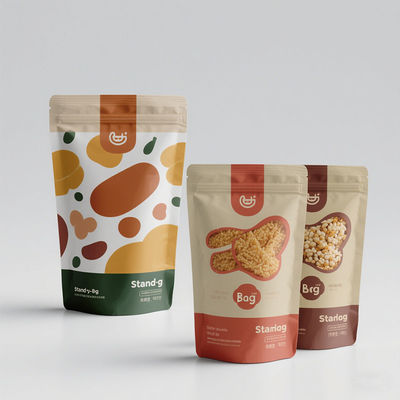 الأغلفة الآمنة الأغلفة الغذائية القائمة أكياس التعبئة الغذائية المقاومة للانسدادات القابلة للتخصيص الصديقة للبيئة