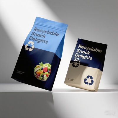 حقائب مغلقة من ثمانية جوانب مباشرة من المصنع مع إغلاق زيبر مقاومة للأشعة فوق البنفسجية للتصدير العالمي للأغذية