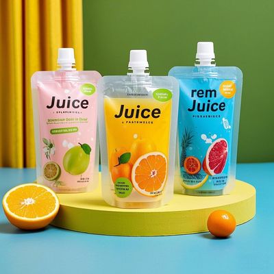 حزمة عصير سائل مخصصة كيسات الصفيحة الوقوف