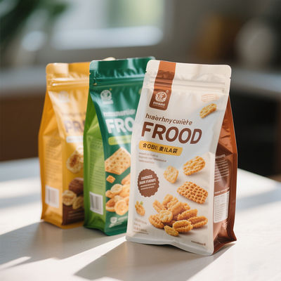 أكياس مركبة قائمة بذاتها مطبوعة حسب الطلب - ألوان CMYK كاملة ولمسة ناعمة