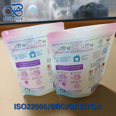 أكياس تغليف كبسولات الغسيل 4 في 1 محكمة الإغلاق ثلاثية - طباعة مخصصة وحاجز للرطوبة