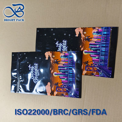 أكياس مقاومة للأطفال ثلاثية الإغلاق مع طباعة منظر ليلي لمدينة مخصصة - معتمدة وفقًا لمعيار ASTM F963