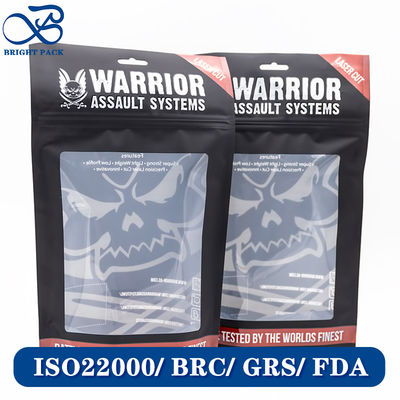 أكياس مايلر مقاومة للماء، أكياس واقفة لتغليف الملابس مع نوافذ شفافة للبيع بالجملة.