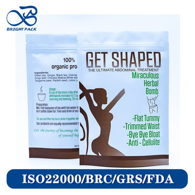 أكياس قائمة قابلة للتحلل وصديقة للبيئة لتغليف المستحضرات الغذائية مع سحاب قابل لإعادة الاستخدام وفتحة تمزق.