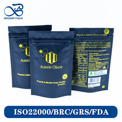 أكياس الوقوف المميزة لتغليف الحلوى مع طباعة العلامة التجارية المخصصة خصومات على الطلبات بالجملة.