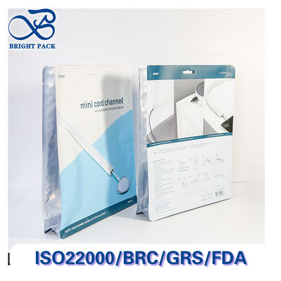 أكياس الختم الثمانية الجانبية المكتظة لأكسسوارات الإلكترونيات التعبئة مع نوافذ واضحة و سحاب الختم ضد الغبار