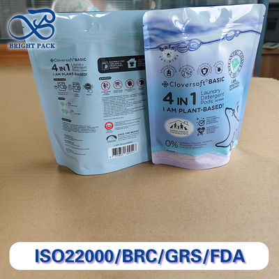 الألوان القياسية: Pantone Stand Up Bags For Laundry Detergent Pods التعبئة والتغليف