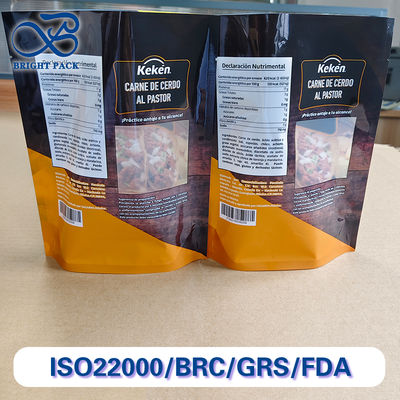 أكياس الوقوف المطبوعة رقميًا والقابلة للتخصيص لتغليف المواد الغذائية مع نافذة شفافة.