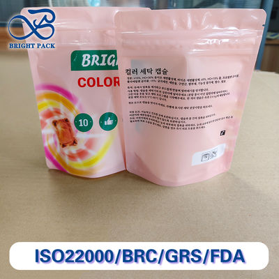 أكياس مقاومة للتسرب ومقاومة للأطفال مع إغلاق مزدوج لعبوات كبسولات الغسيل بالجملة.