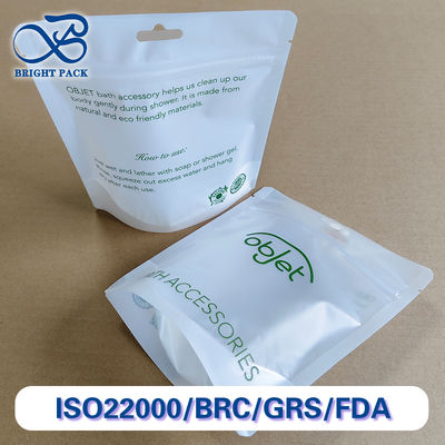 حقائب الوقوف الشفافة المتميزة لمعدات الاستحمام مع علبة مقاومة للمياه و إغلاق سحب