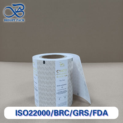 فيلم تغليف الشاي الممتاز الحاجز العالي متعدد الطبقات المادة المركبة الرطوبة / الأكسجين دليل الحرارة الحارة قفل لأكياس الشاي والحقائب الأحجام المخصصة والطباعة معتمدة من قبل SGS / FDA