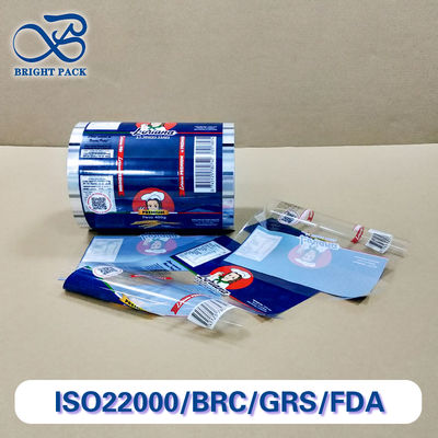 فيلم لفائف تغليف طباعة ملونة بلمسة نهائية لامعة عالية للأطعمة، شفاف قابل للتخصيص