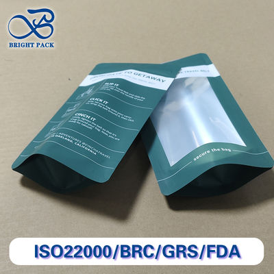 أكياس تغليف طعام قائمة بذاتها مع نافذة بعرض 10 سم - 50 سم